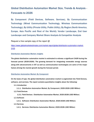 Global Distribution Automation Market Size, Trends & Analysis - Forecasts to 2026