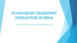 Outsourced transport operations in India