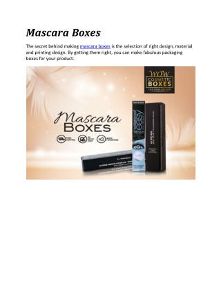 Mascara Boxes