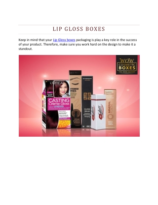 Lip Gloss Boxes