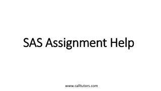 SAS Assignment Help