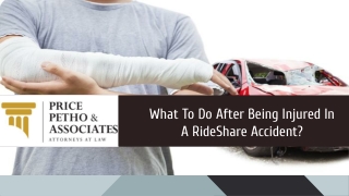 What to Do After Being Injured in a Rideshare Accident?