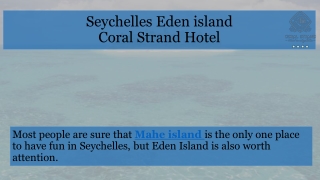 Seychelles Eden island by Coral Strand Hotel