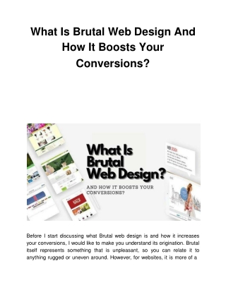 What Is Brutal Web Design And How It Boosts Your Conversions?