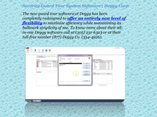 Security Guard Tour System Software | Deggy Corp