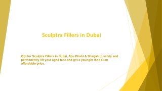 Sculptra Fillers in Dubai