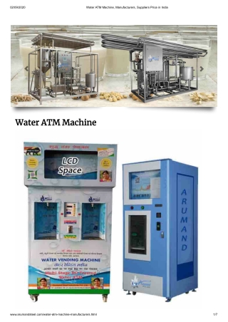 Water ATM Machine