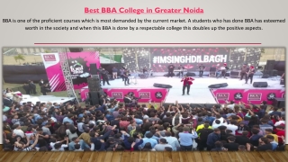 Best BBA College in Greater Noida