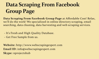 Data Scraping From Facebook Group Page