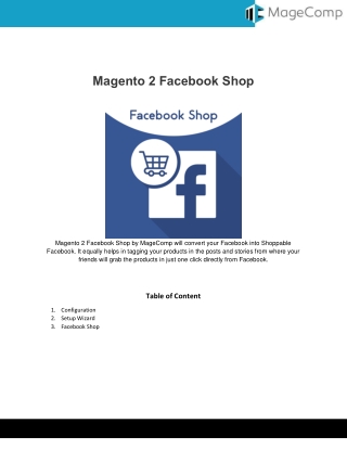 Magento 2 Facebook Shop Extension