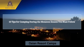 10 Tips for Camping During the Monsoon Season You Must Follow