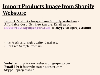 Import Products Image from Shopify Webstore