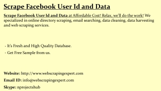 Scrape Facebook User Id and Profile