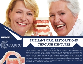 Brilliant Oral Restorations Through Dentures