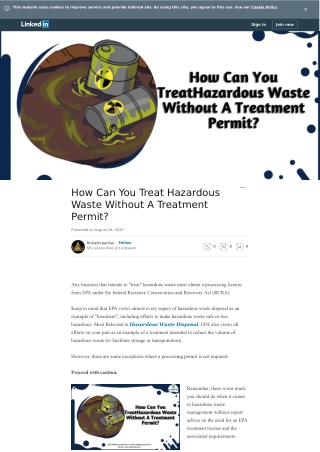 How Can You Treat Hazardous Waste Without A Treatment Permit?