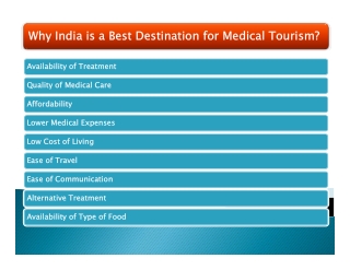 Why India is a Best Destination for Medical Tourism