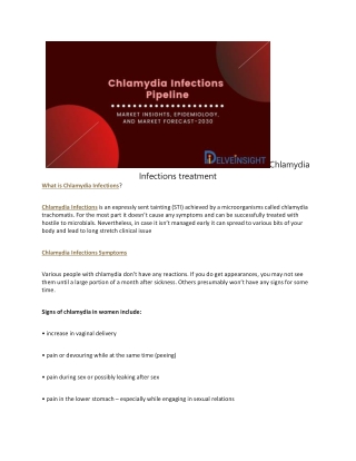 Chlamydia Infections treatment algorithm