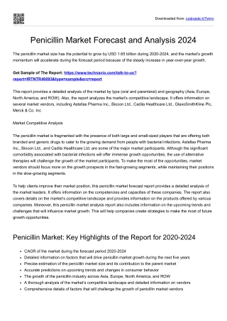 Penicillin Market Research Report 2024