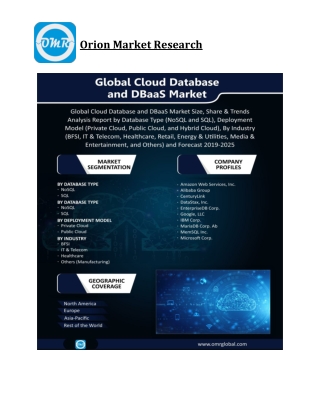 Global Cloud Database and DBaaS Market Size, Competitive Analysis, Share, Forecast- 2019-2025