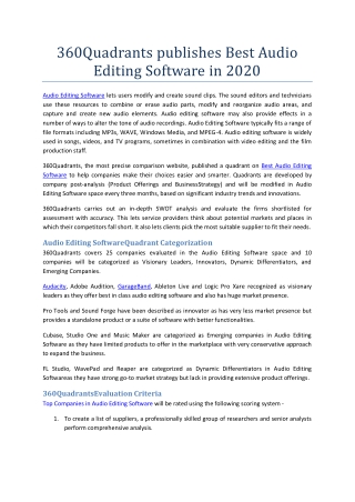 Best Audio Editing Software in 2020