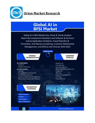 Global AI in BFSI Market Size, Competitive Analysis, Share, Forecast- 2019-2025