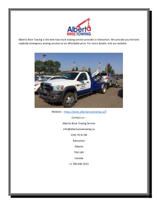 Cheap Tow Truck Service In Edmonton | Albertarosetowing.ca