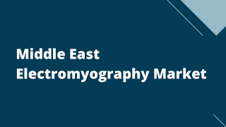 Middle East Electromyography Market – Opportunities & Forecast, 2020-2027