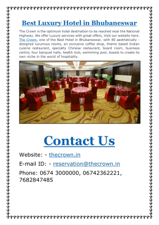 Best Luxury Hotel in Bhubaneswar