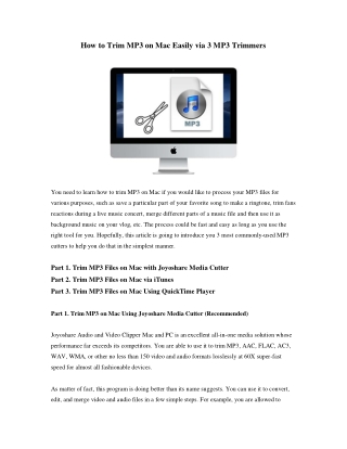 Trim MP3 on Mac via 3 Amazing MP3 Trimmers