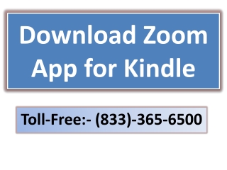 Download Zoom App for Kindle