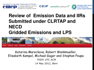 Review of Emission Data and IIRs Submitted under CLRTAP and NECD Gridded Emissions and LPS