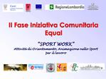 II Fase Iniziativa Comunitaria Equal