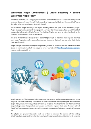 WordPress Plugin Development | Create Becoming A Secure WordPress Plugin Today