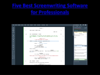 Five Best Screenwriting Software for Professionals