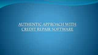 Appropriateness of credit repair software to your gains