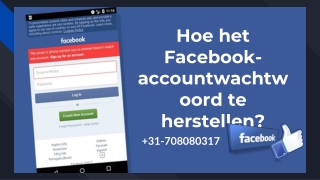 Gemakkelijke manieren om het wachtwoord van uw Facebook-account te herstellen