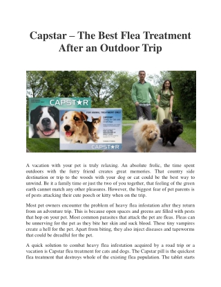 Capstar – The Best Flea Treatment After an Outdoor Tripq