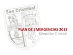 PLAN DE EMERGENCIAS 2012