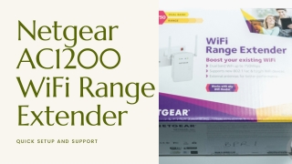 Netgear AC1200 WiFi Range Extender Setup