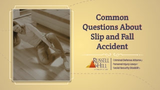 Common Questions About Slip and Fall Accident