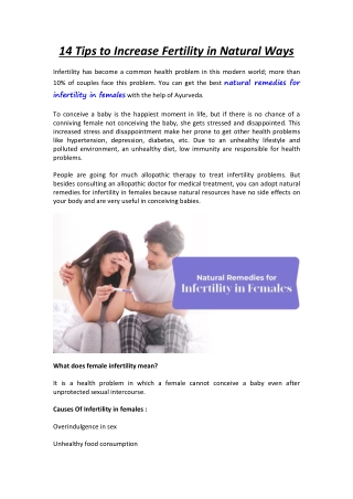 14 Tips to Increase Fertility in Natural Ways