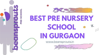 Pre nursery schools in gurgaon | Enroll Today |  Beansprouts Pre School