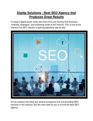 Digitip Solutions - Best SEO Agency that Produces Great Results