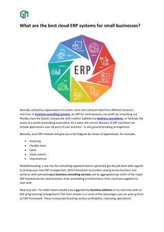 ERP Systems for Small Businesses