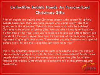 Collectible Bobble Heads As Personalized Christmas Gifts