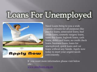 Loans For Unemployed