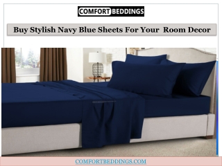 Buy Stylish Navy Blue Sheets For Your Room Decor