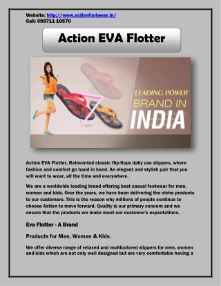 Classic Flip-Flops Daily Use Slippers - Action Eva Flotter