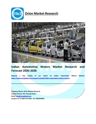 Indian Automotive Motors Market Research and Forecast 2020-2026