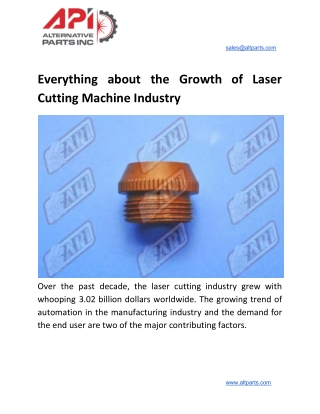 Everything about the Growth of Laser Cutting Machine Industry